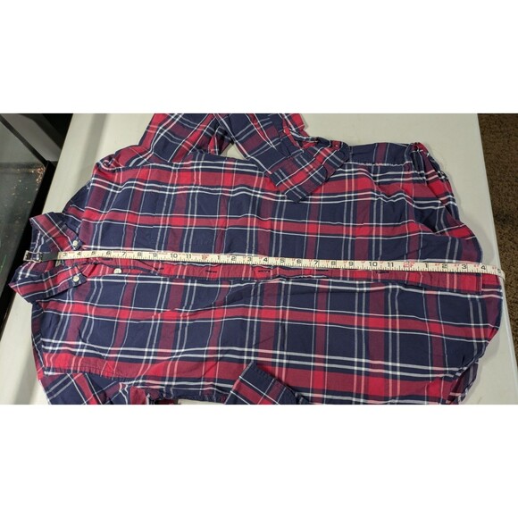 J CREW - Navy Blue & Red Plaid Button-up Oxford-Collar XS Shirt, Mens - Picture 4 of 6